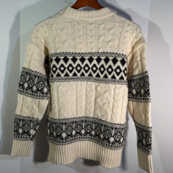 Line & Dot Montana Faire Isle Sweater Cream/Black Size S - NWT - Picture 9 of 16